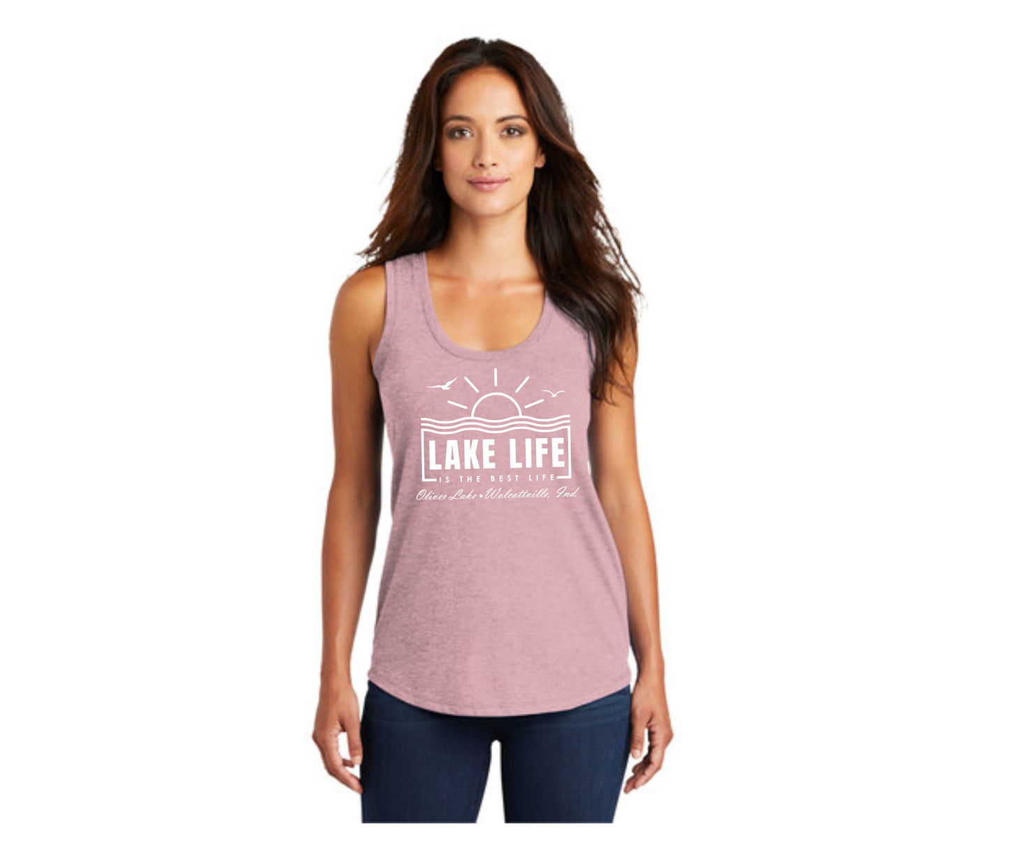 Lake Life Tank Top Customized with Lake Name