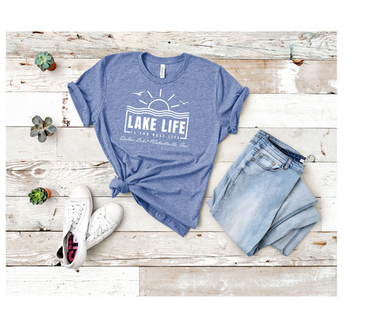 Lake Life T-Shirt Customized with Lake Name
