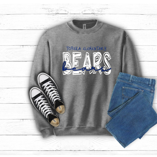 Topeka Bears Gray Crew Sweatshirt